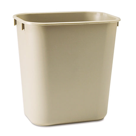 The Rubbermaid Deskside Wastebasket 41 Quart Beige