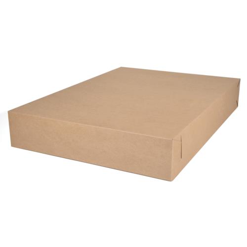 Kraft Paperboard Lock Corner Bakery Box – 9” x 9” x 3” | 250 Count