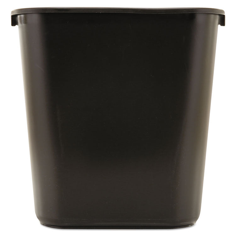 The Rubbermaid  28 Qt. / 7 Gallon Black Rectangular Wastebasket
