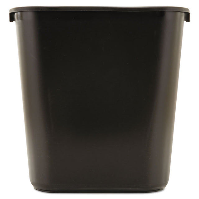 The Rubbermaid  28 Qt. / 7 Gallon Black Rectangular Wastebasket