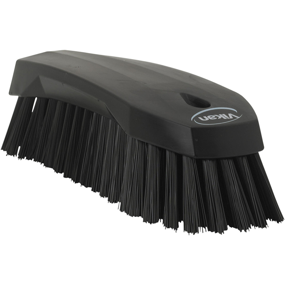 Vikan® Hand Brush Multi-Purpose Angled Stiff Bristles Scrub | Black