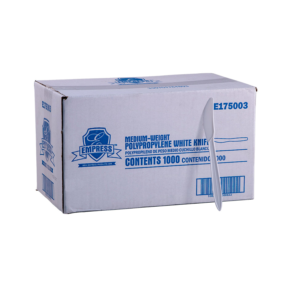 Empress Medium-Weight Cutlery Knife, White