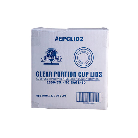 Empress Plastic Portion Cup Lid for 2oz Container - Clear