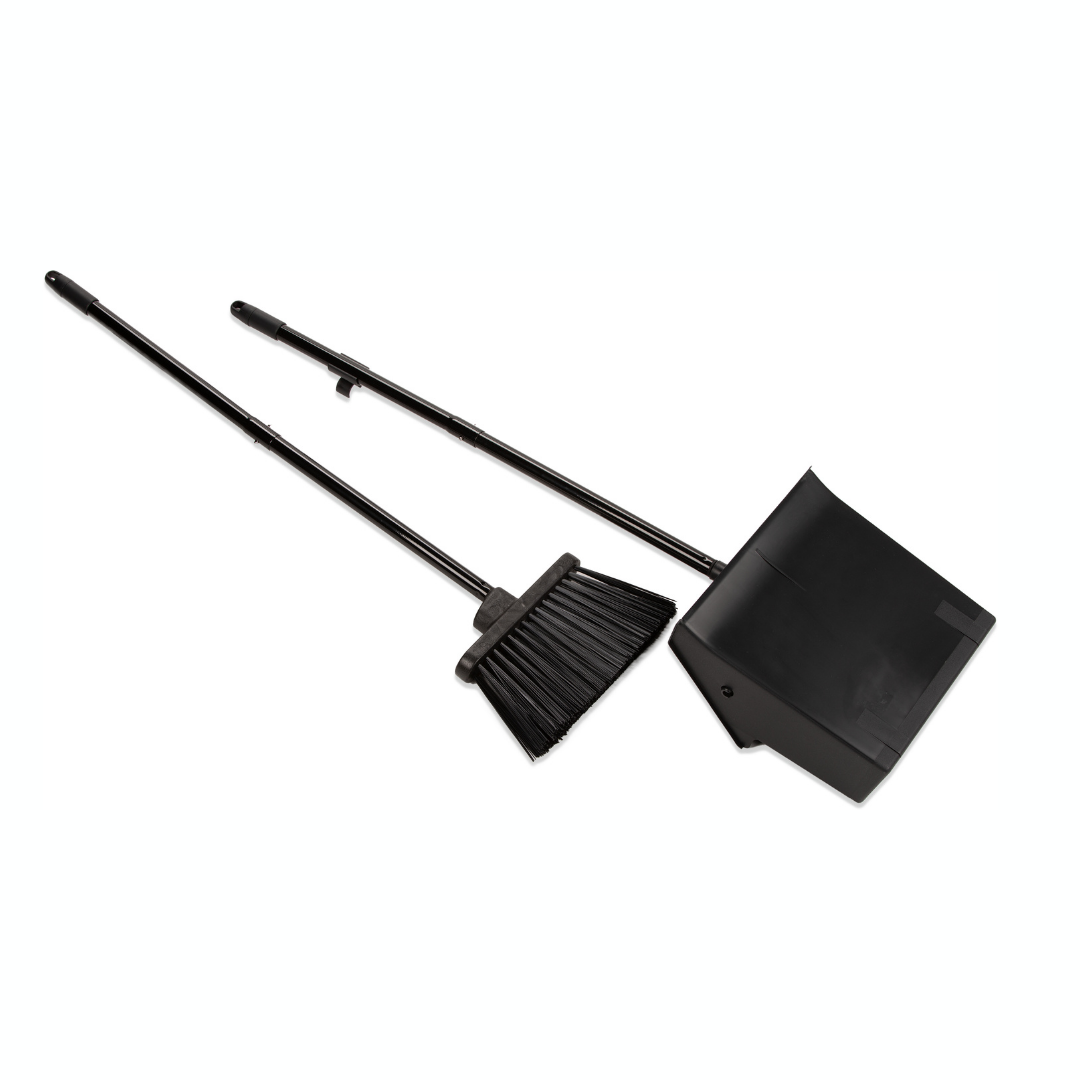 Duo-Pan™ Upright Dust Pan &Broom | 36” Black