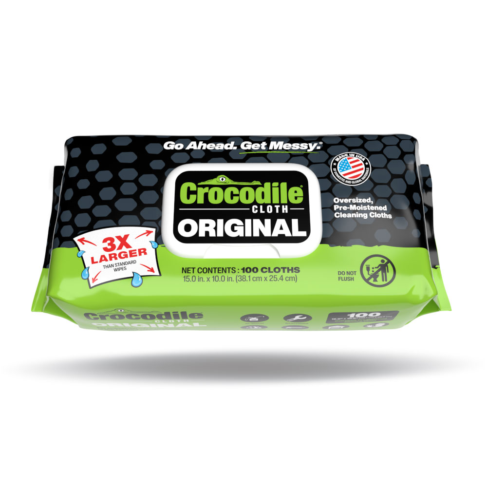 Crocodile Cloth® – Oversized Wipes for Oversized Messes