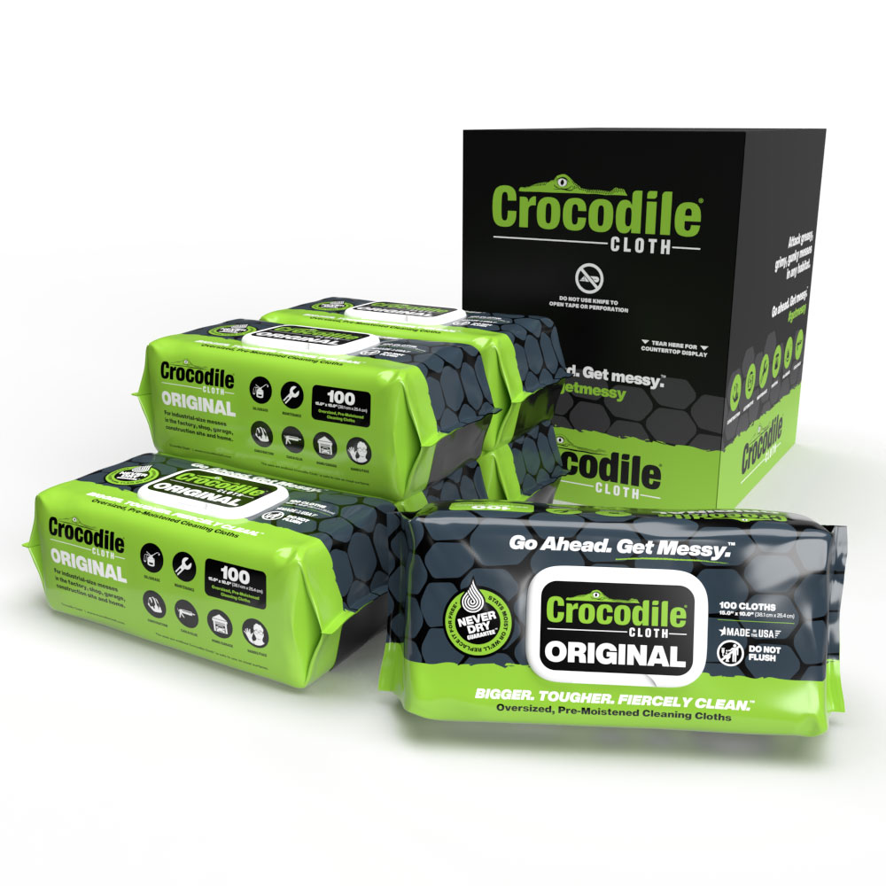 Crocodile Cloth® – Oversized Wipes for Oversized Messes