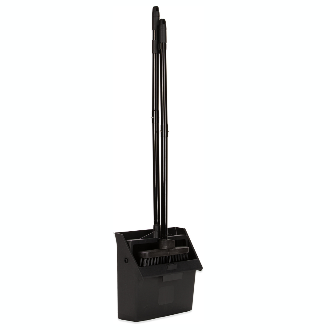 Duo-Pan™ Upright Dust Pan &Broom | 36” Black