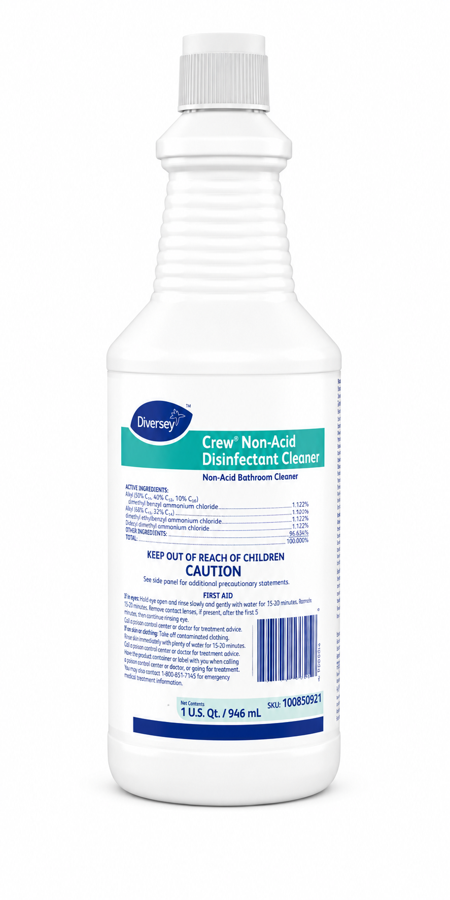 DIVERSEY™ Crew® Non-Acid Disinfectant Bathroom Cleaner, 32 oz./946 mL Squeeze Bottle