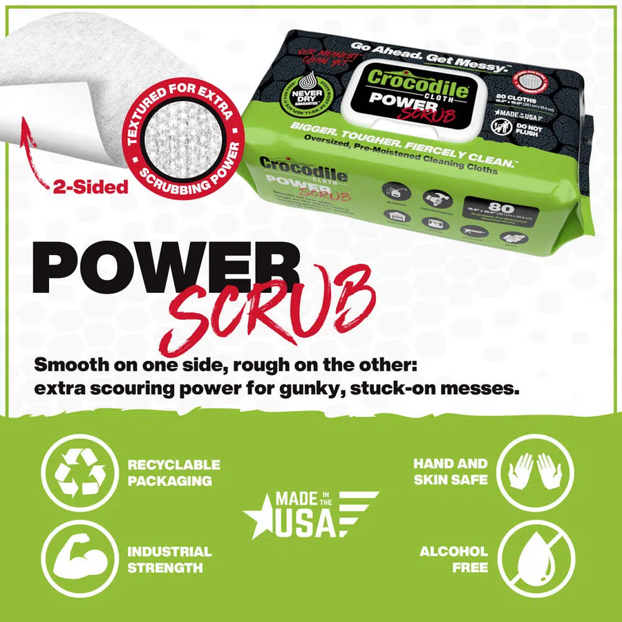 Crocodile Cloth® – Oversized Wipes for Oversized Messes