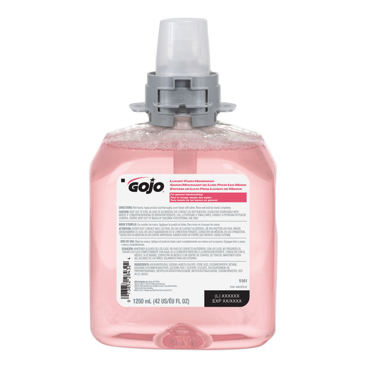 GOJO® Luxury Foam Hand Wash 1250ml Refill Case | 4 Refill Bottles Per Case | Fits GOJO® FMX-12 Dispenser
