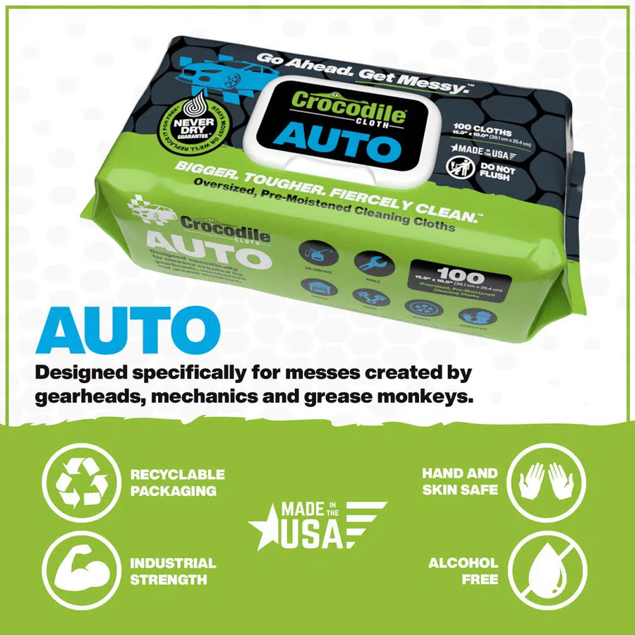 Crocodile Cloth® – Oversized Wipes for Oversized Messes