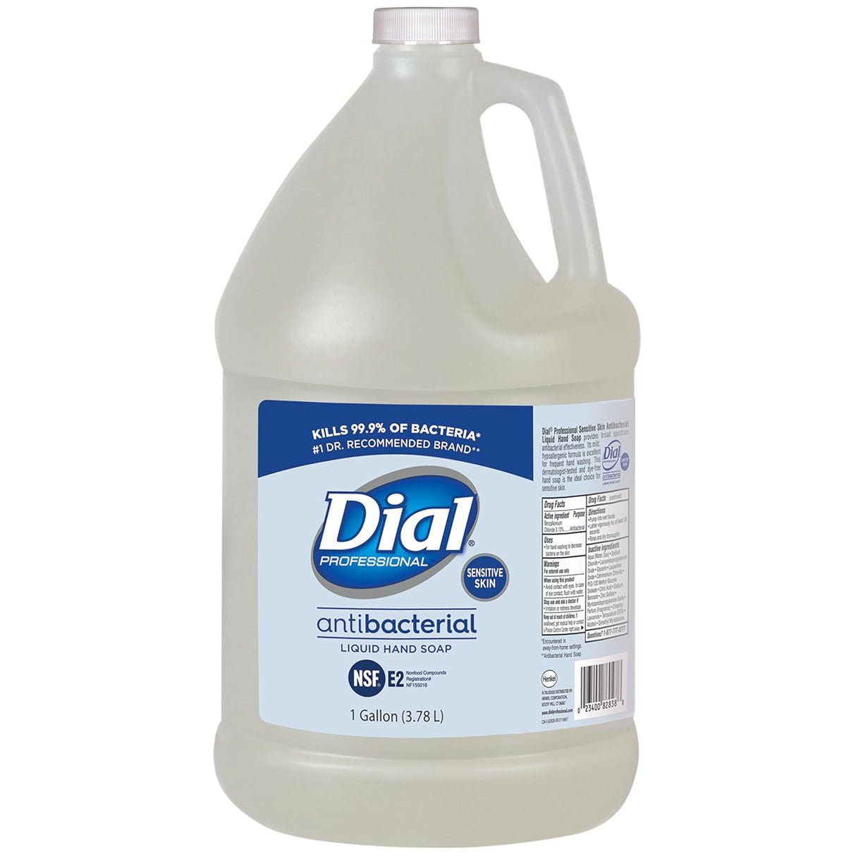 Dial® Professional Sensitive Skin Antibacterial Liquid Hand Soap | 1 Gallon Refill | 4 Pack