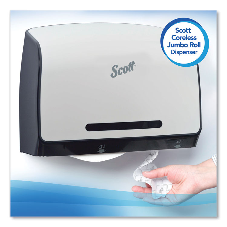 Scott Coreless Jumbo Jr. 2-Ply Toilet Paper by Kimberly-Clark Professional: High-Capacity, Eco-Friendly, Superior Softness - 12 Rolls (Mfr Part #: 07006)