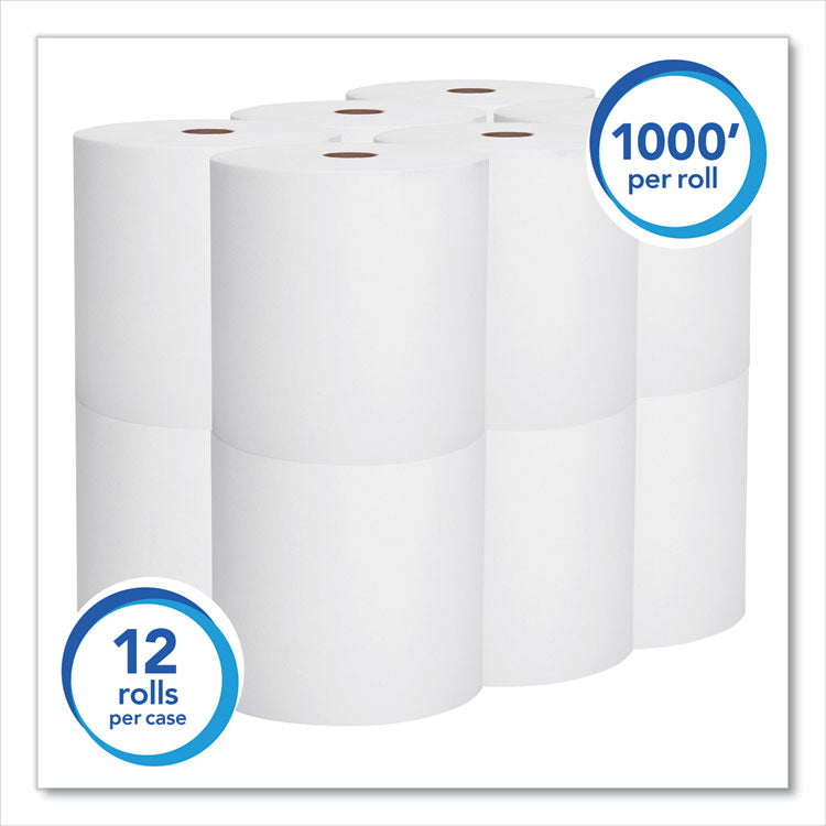 Kimberly-Clark Professional SCOTT High-Capacity Hard Roll Towels - 8 x 1000', White (12 Rolls) | Exceptionally Absorbent, Space-Saving Design | Eco-Friendly & Certified | Compatible with Kimberly-Clark Professional Dispensers