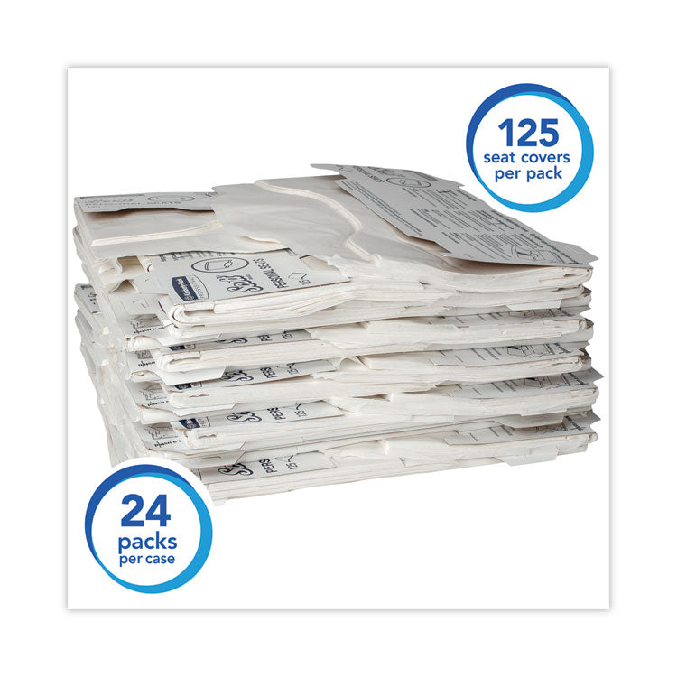 Toilet Seat Covers (1 Case) | 24 Packs Per Case / 125 Covers Per Pack