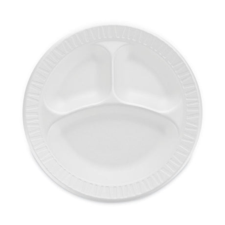 Non-Laminated Foam Plate, 3-Compartment | 500 pack