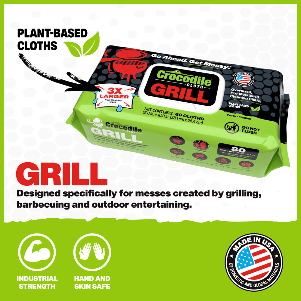 Crocodile Cloth® – Oversized Wipes for Oversized Messes