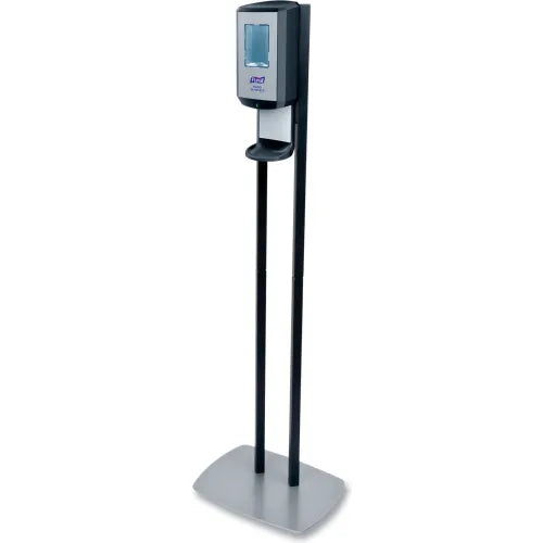 PURELL® CS6 Hand Sanitizer Floor Stand with Dispenser | 1,200 mL | 13.5x5x28.5 | Graphite/Silver