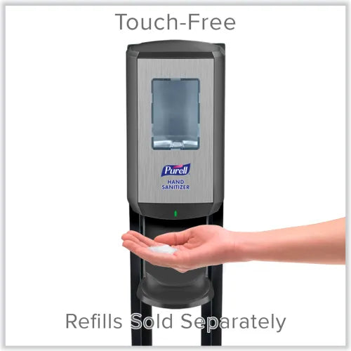 PURELL® CS6 Hand Sanitizer Floor Stand with Dispenser | 1,200 mL | 13.5x5x28.5 | Graphite/Silver