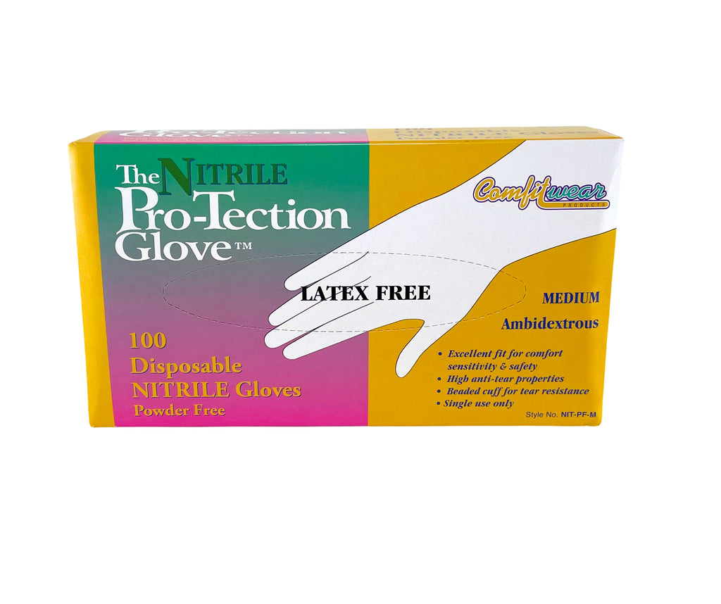 Hygrade Nitrile Pro-Tection Glove™ | Latex-Free | Powder-Free | Medium | 100 Disposable NITRILE Gloves Per Box