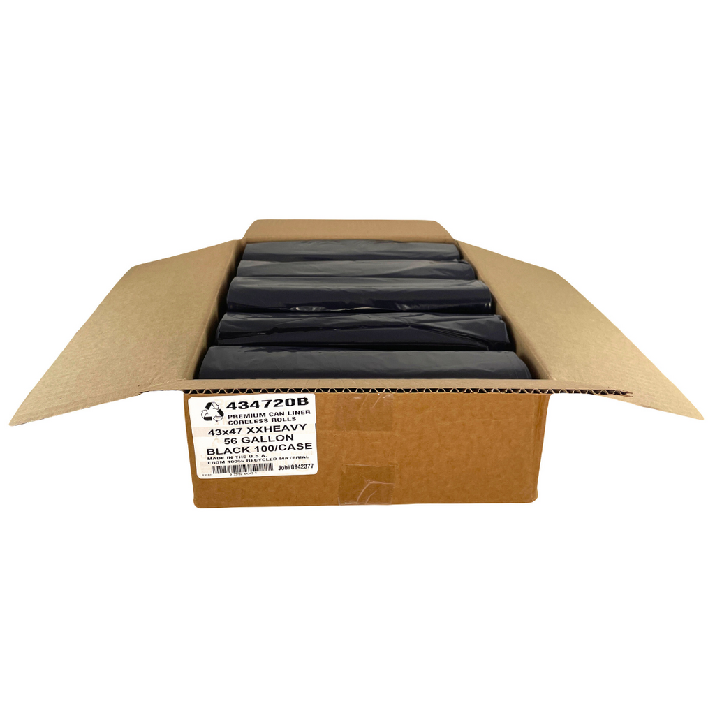 Revolution Bags® Linear Low-Density Can Liner | Black | 2.0 Mil | 43 x 47 | 100 Liners Per Case
