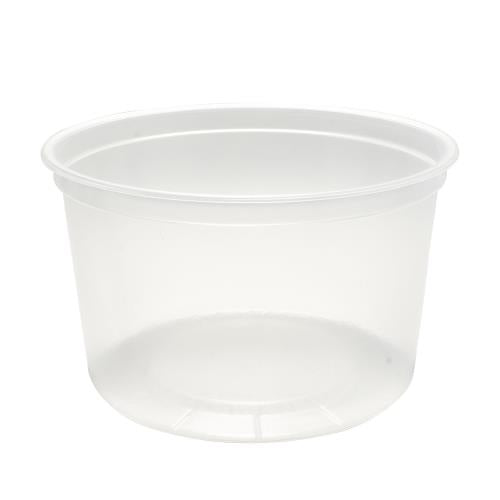 EcoSystems 16 oz Round Deli Container | Translucent Polypropylene | 500 Per Case