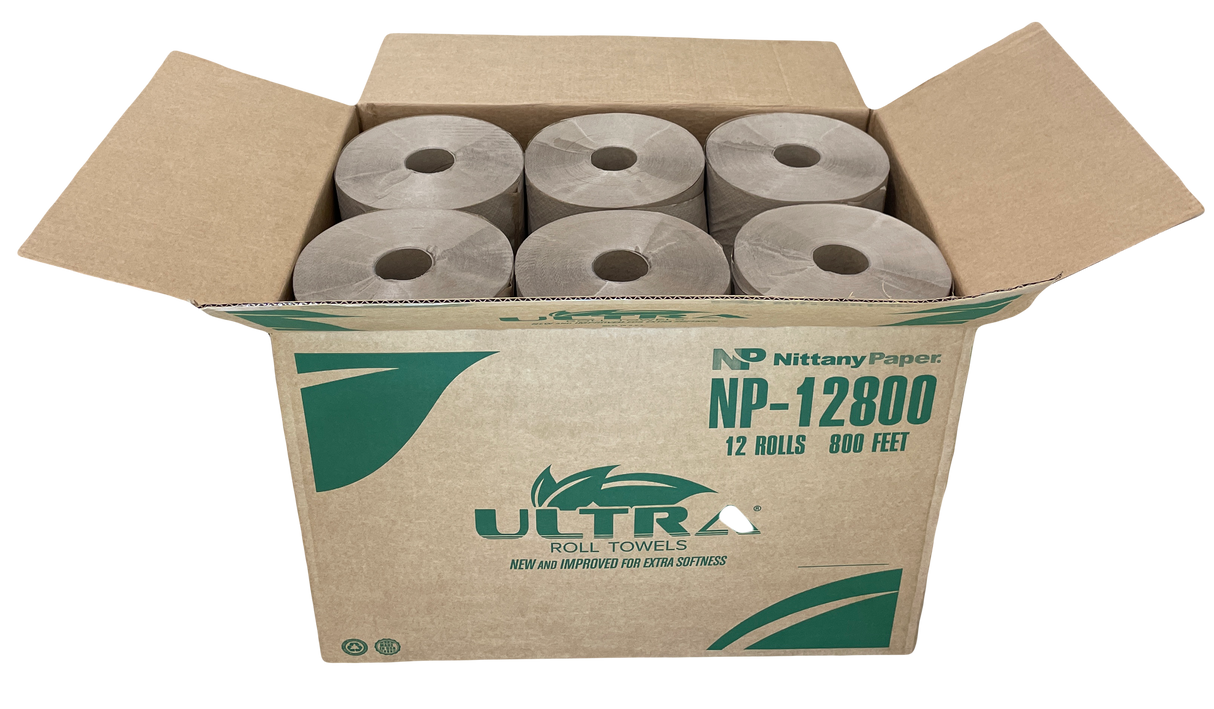 Marcal® PRO™ Recycled Natural Roll Towel - 12x800ft Roll Case | Eco-Friendly, High-Quality Towels | Sustainable Choice for Superior Absorbency