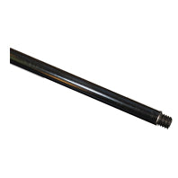 Metal Handle for Multi-Angle/Vertical Sweep Brooms & Threaded Floor Squeegees | Plastic Threaded Tip | 4' | Black