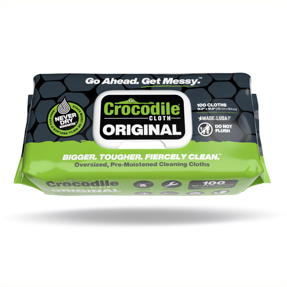 Crocodile Cloth® – Oversized Wipes for Oversized Messes