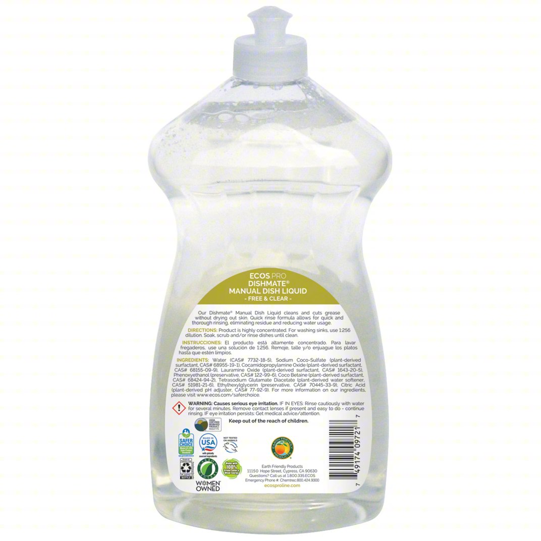 ECOS PRO® Dishmate™ Manual Dish Liquid Unscented | 25oz Bottle