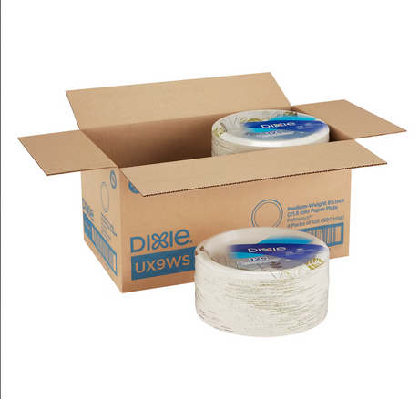 Dixie® Pathways Medium-Weight Paper Plates | 8.5” Diameter | 500 a Carton