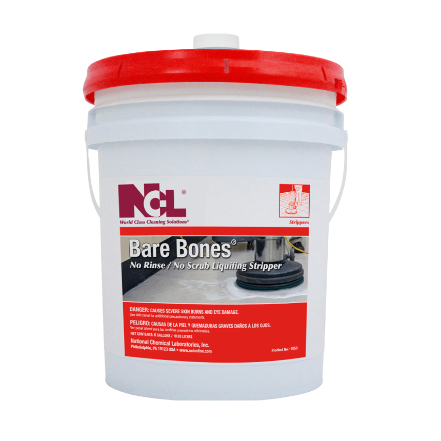 NCL Bare Bones® No Rinse/No Scrub Liquifying Floor Stripper - 5 Gallons