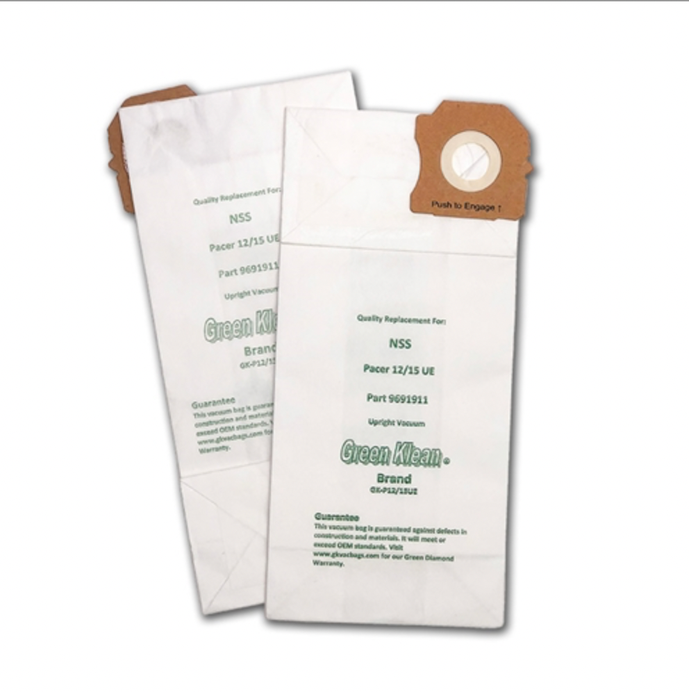 The NSS Pacer 12/15 UE Replacement Vacuum Bags by Green Klean® 10 Pack