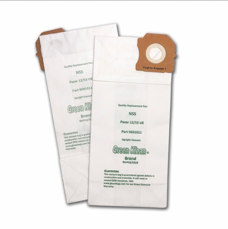 The NSS Pacer 12/15 UE Replacement Vacuum Bags by Green Klean® 10 Pack