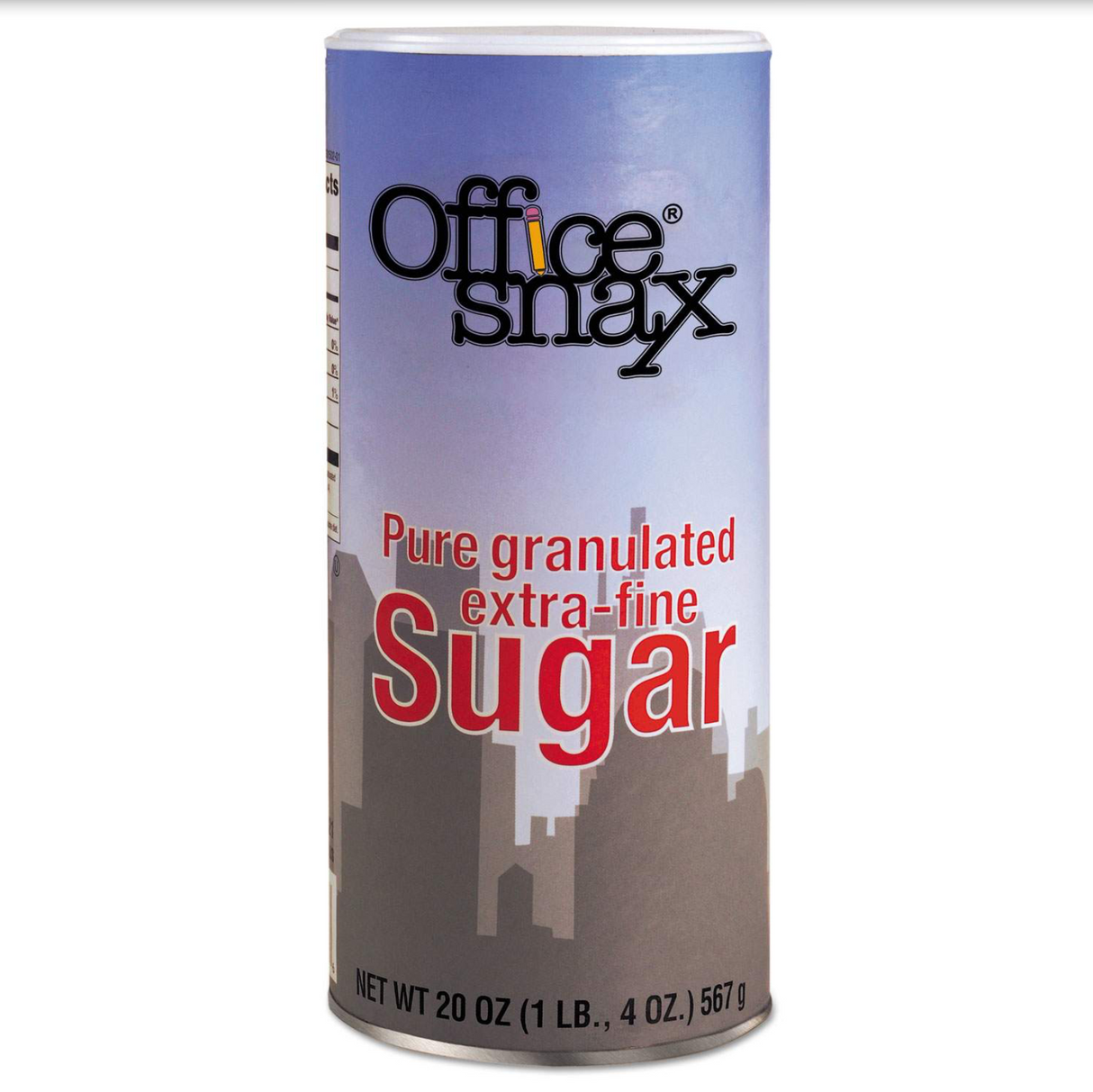Office Snax® Granulated Sugar | Reclosable Canister – 20 oz