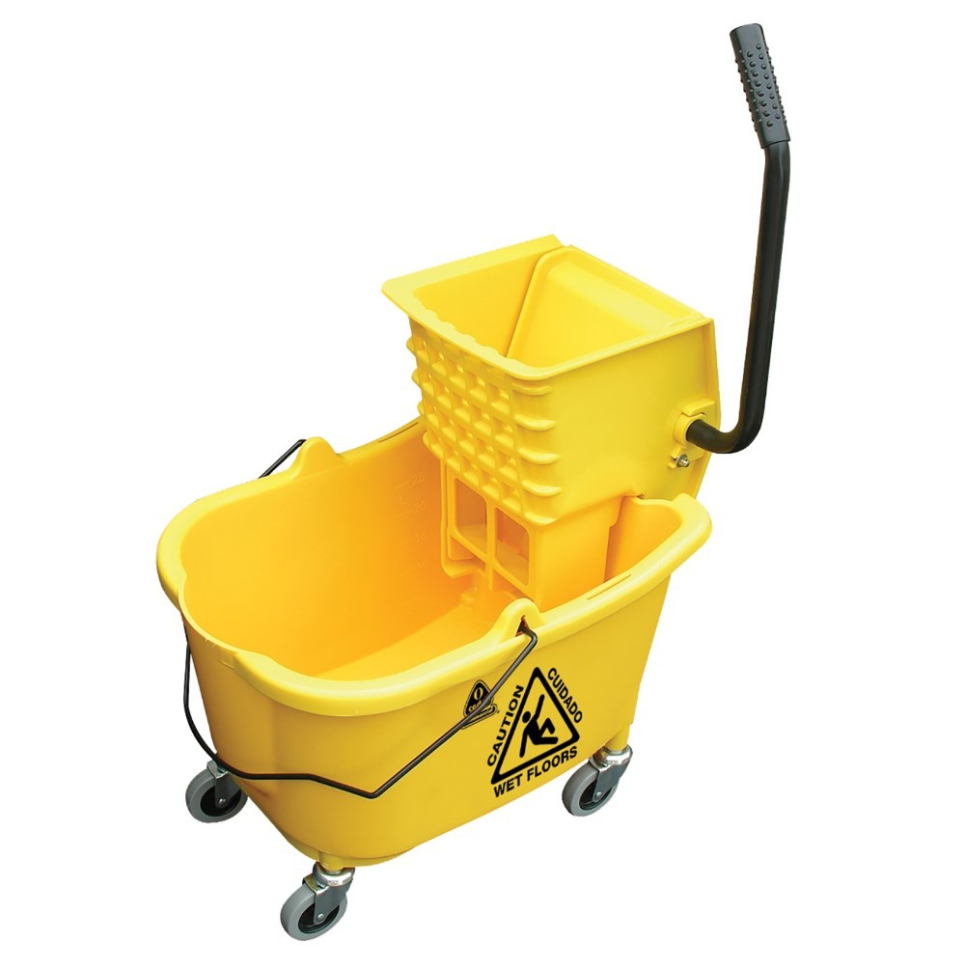 MaxiRough® Mop Bucket & Wringer | 35 Qt |Yellow