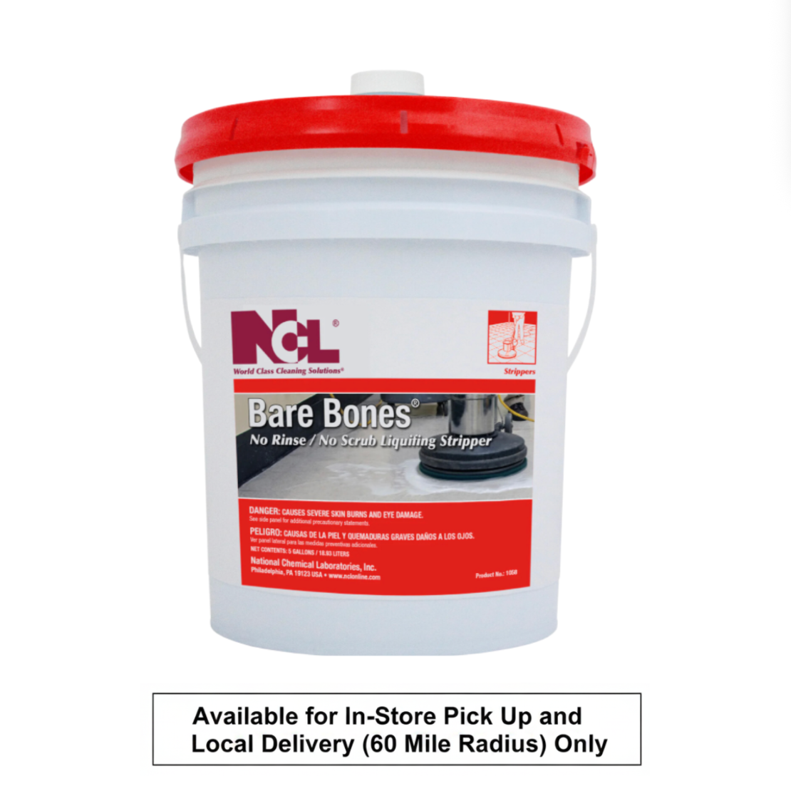 NCL Bare Bones® No Rinse/No Scrub Liquifying Floor Stripper - 5 Gallons
