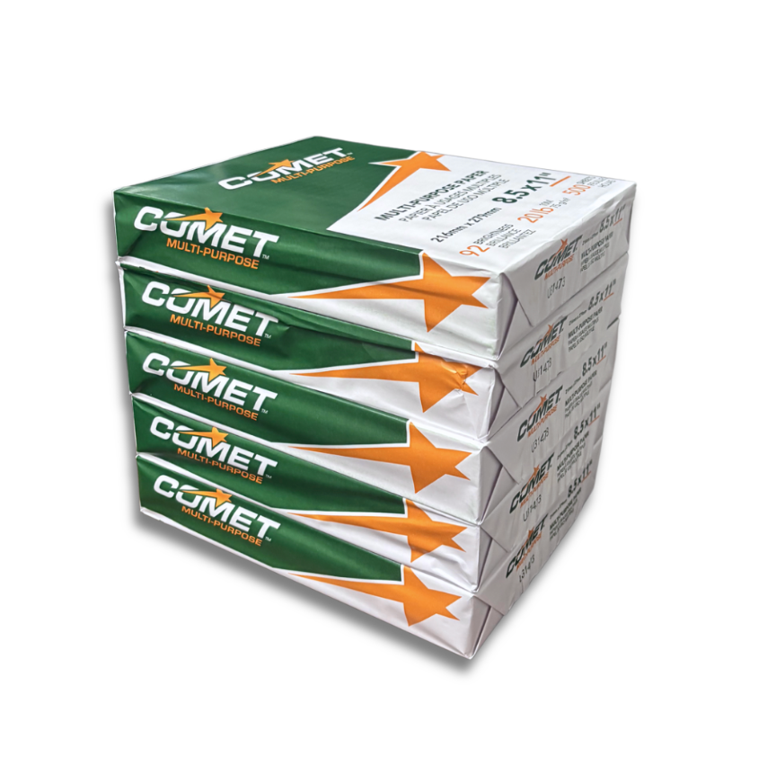 Comet Multi-Purpose Copy Paper, 8-1/2 x 11 inches, Case of 10 Reams