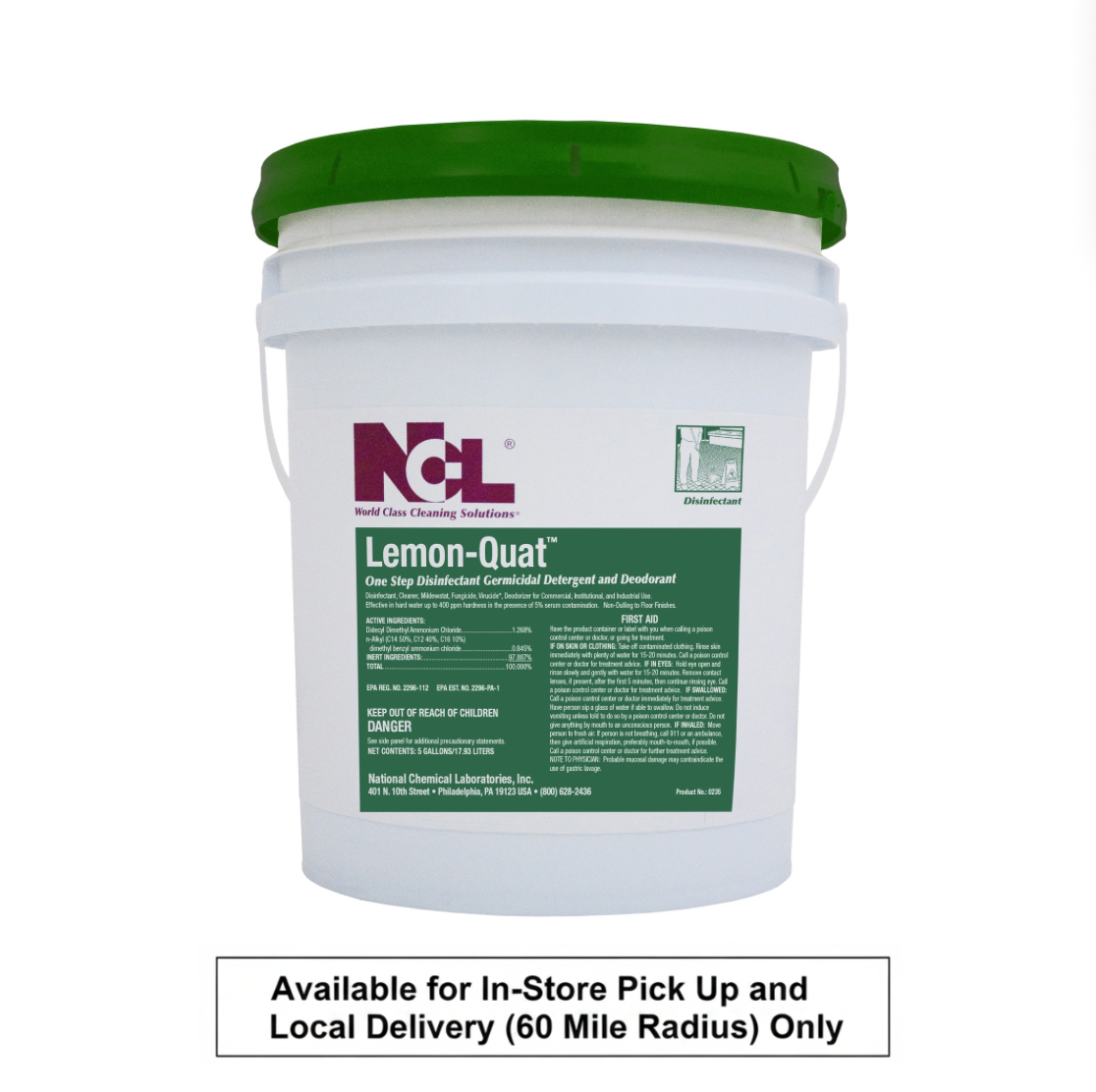 Lemon-Quat™ Disinfectant Cleaner & Deodorizer | 5 Gallon Pail