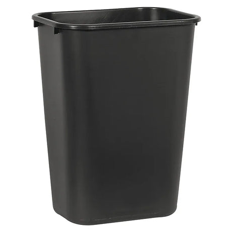 Rubbermaid Deskside 41 qt Black Resin Rectangle Trash Can