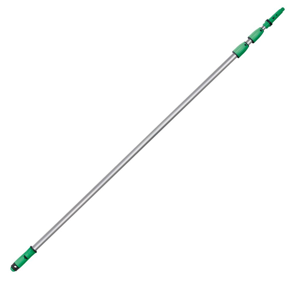 Unger® Opti-Loc Extension Pole, Three Sections. 30 ft./9 m. Green/Silver.