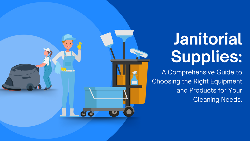 Blog Banner Featuring Janitors and Janitorial Equipment.