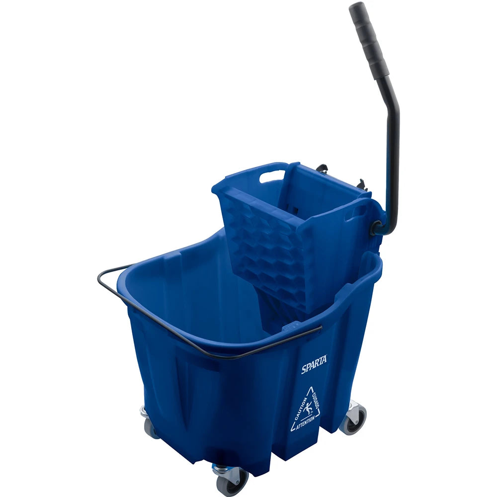 Carlisle OmniFit™ 35-Qt Mop Bucket & Side-Press Wringer Combo | Blue