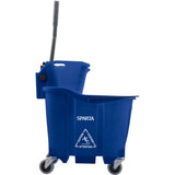 Carlisle OmniFit™ 35-Qt Mop Bucket & Side-Press Wringer Combo | Blue