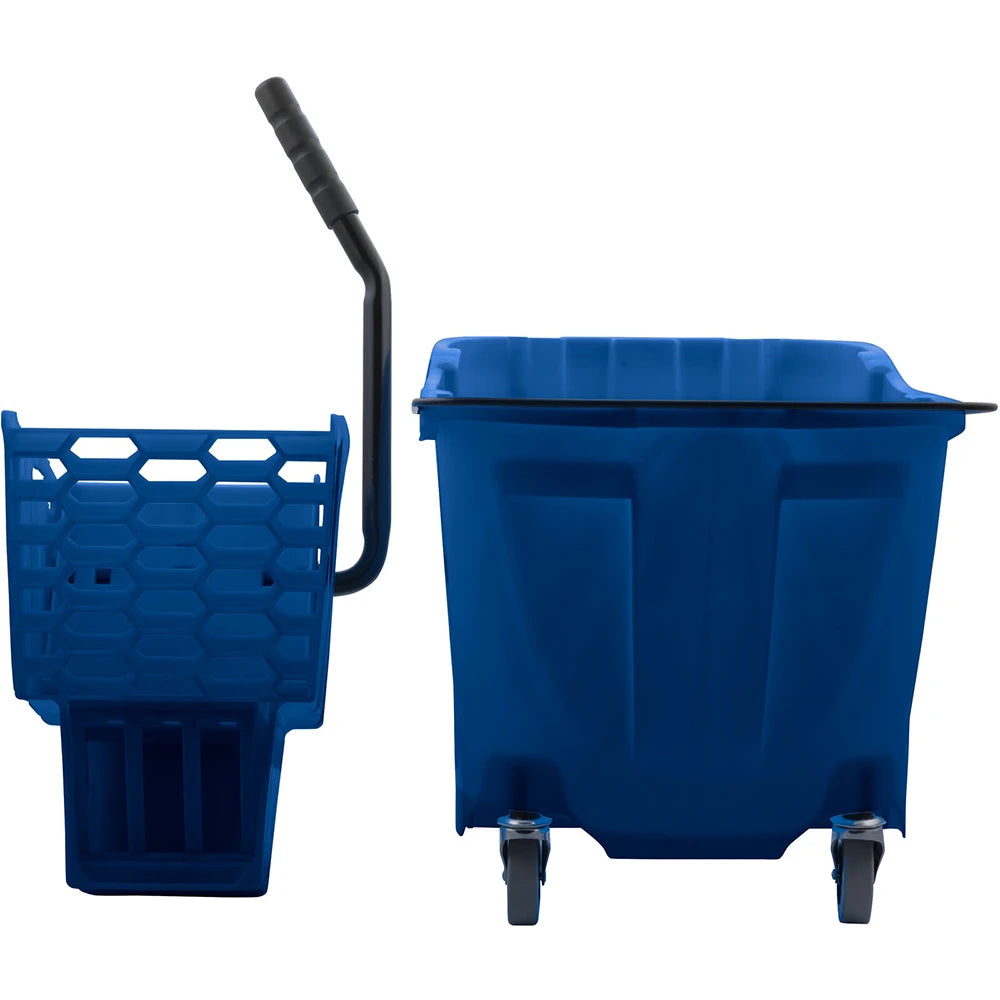 Carlisle OmniFit™ 35-Qt Mop Bucket & Side-Press Wringer Combo | Blue