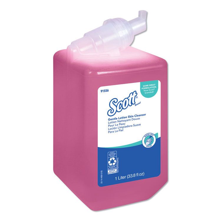 Scott® Gentle Lotion Skin Cleanser - Floral Scent - 1,000 mL Refill, 6 bottles/Carton