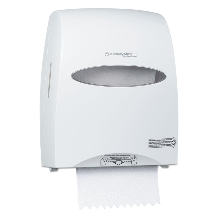 Kimberly-Clark® Sanitouch™ HANDS-FREE Hard Roll Towel Dispenser - White - (12.63 x 10.2 x 16.13)