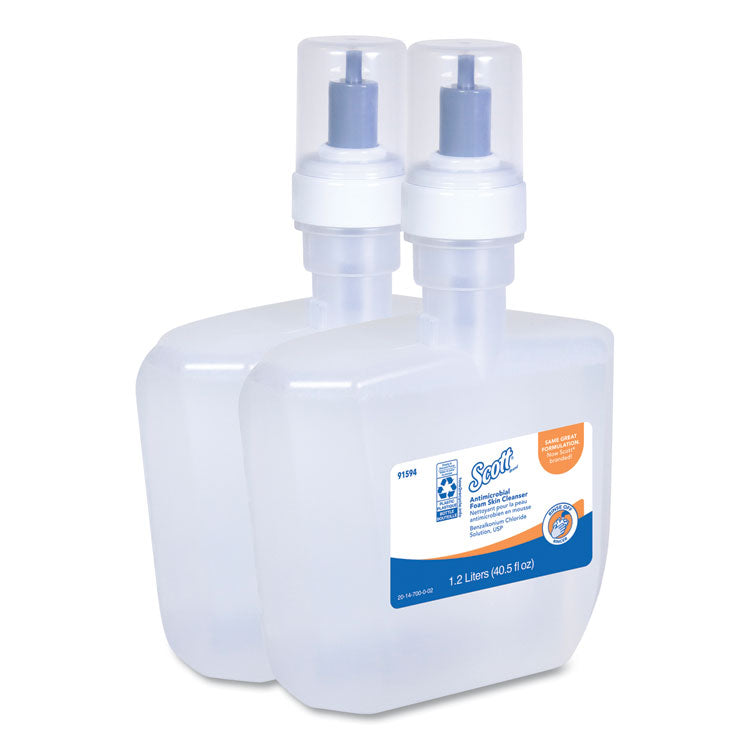 Scott® Antibacterial Foaming Hand Soap Refill - Fresh Scent, 1.2 liters/bottle, 2 bottles/case