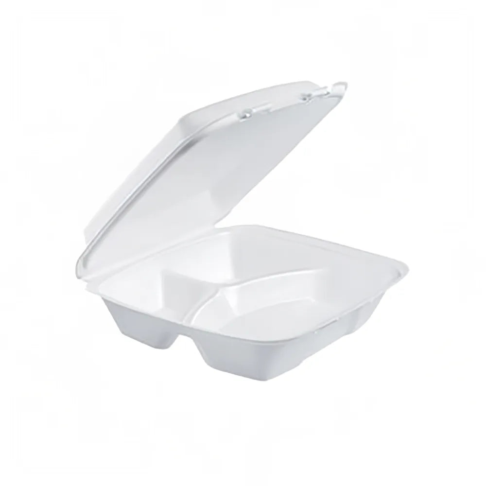 Dart® 9" Foam Takeout Container | 3 Compartment