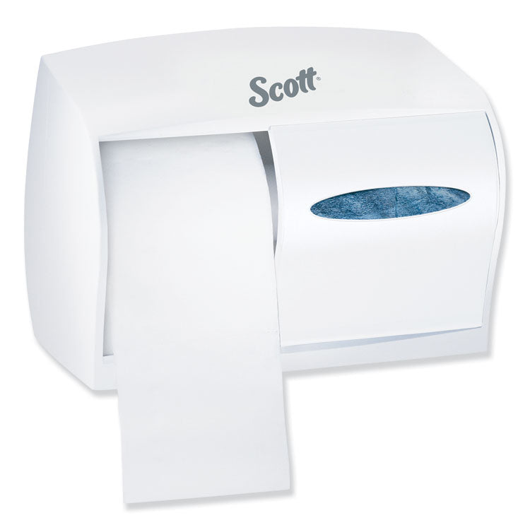 Kimberly-Clark® Professional Scott® Essential Double Roll Coreless Toilet Tissue Dispenser, WHITE, 11 x 6 x 7.6